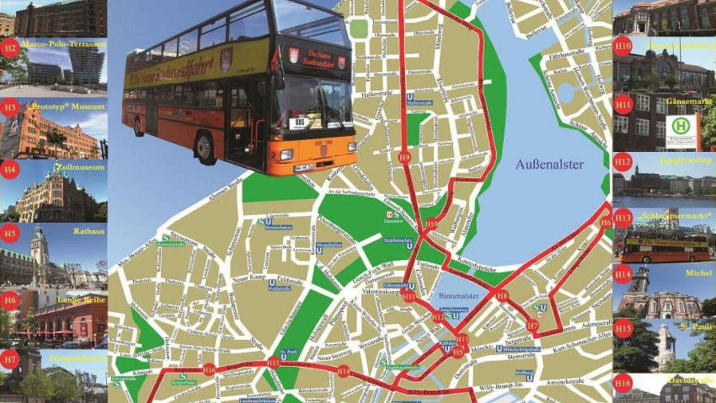 Hamburgo: Tour turístico hop-on hop-off da linha G