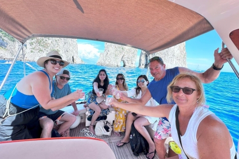 vanuit Positano: Capri- en Amalfikust-bootervaring van een hele dag