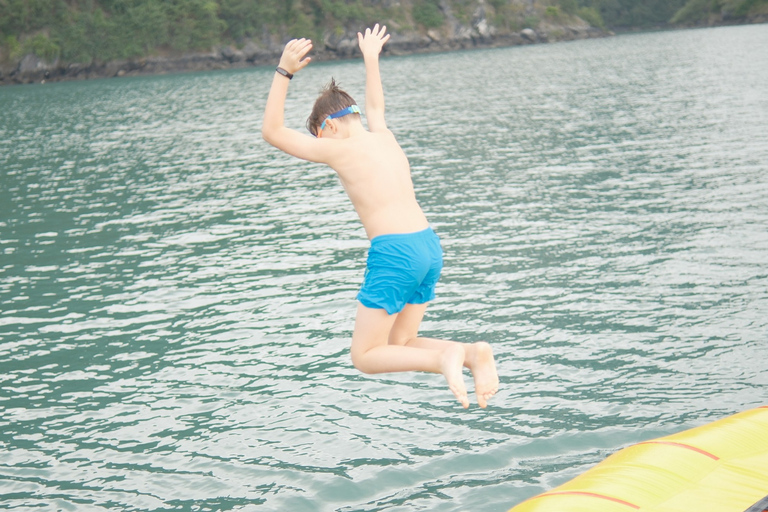 Hanoi:Halong Catamaran 5* Day Cruise,champoline,water slide Without Transfer Service