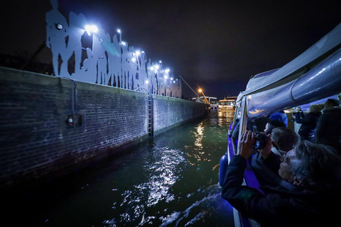 Amsterdam : Croisière du festival des lumières avec boissons illimitéesLa croisière en anglais