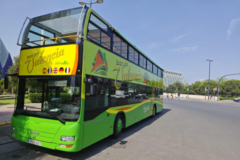 Valencia: Hop-on Hop-off City Highlights Bus Tour Green bus
