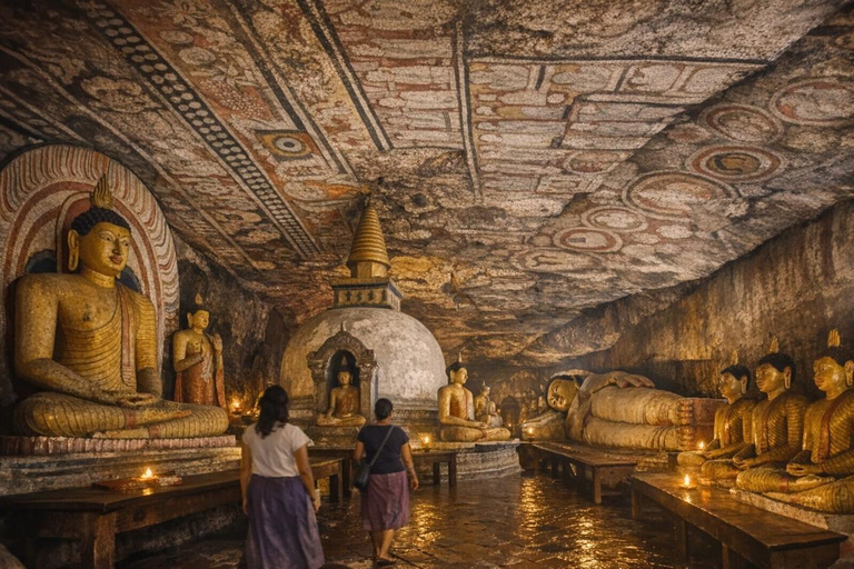 From Colombo / Negombo Sigiriya Rock & Cave Temple, Safari