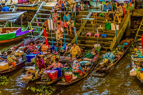 Bangkok: Private Firefly Night Cruise & Floating Market Tour