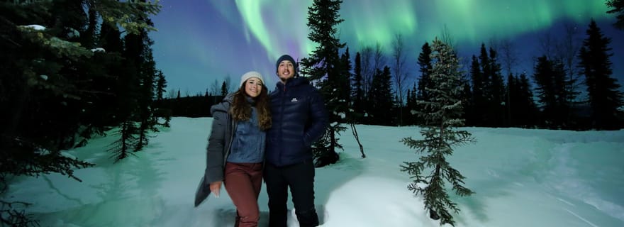 Fairbanks : aventure aurorale avec Electric Moose Studios et pizza