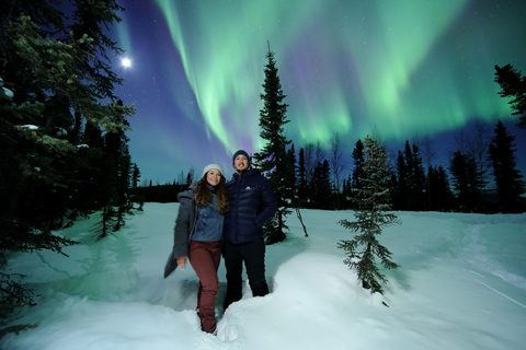 Fairbanks : Aventure des aurores boréales avec photos et PIZZA CHAUDE