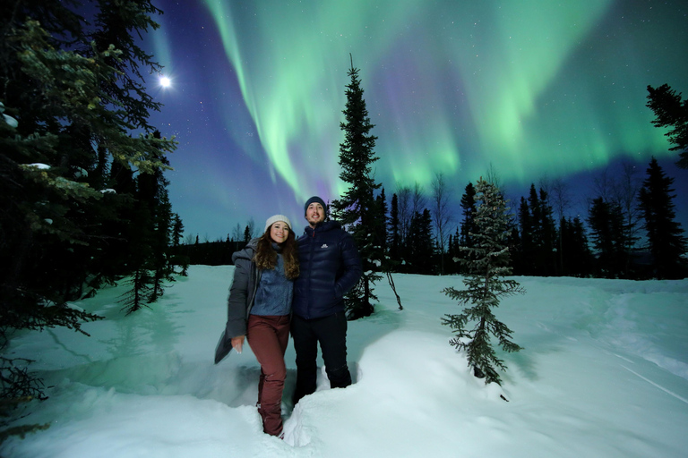 Fairbanks: Aventura en Aurora Boreal con Fotos y PIZZA CALIENTE