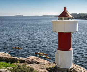 Kristiansand: Tour panoramico in kayak da mare doppio intorno a Odderoya