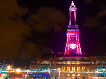 Blackpool kerstverlichting wandeltour met een app