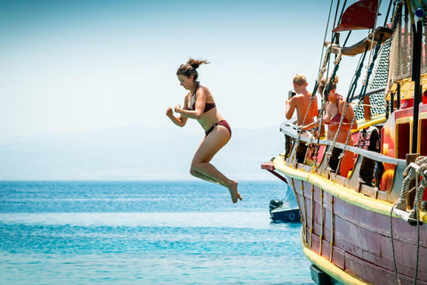 From Hersonissos: Half-Day Pirate Boat Trip with Lunch