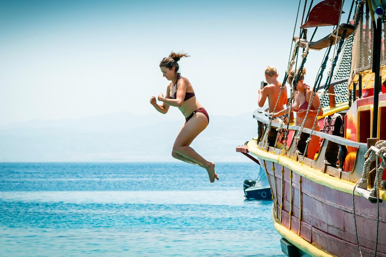 From Hersonissos: Half-Day Pirate Boat Trip with Lunch