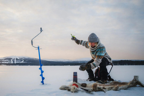 Pyhä: Ice Fishing Experience at Frozen Lake