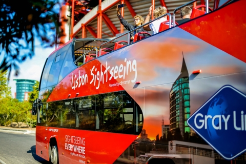 Lisbonne : visite en bus à arrêts multiples2 lignes et bateau (48 h)