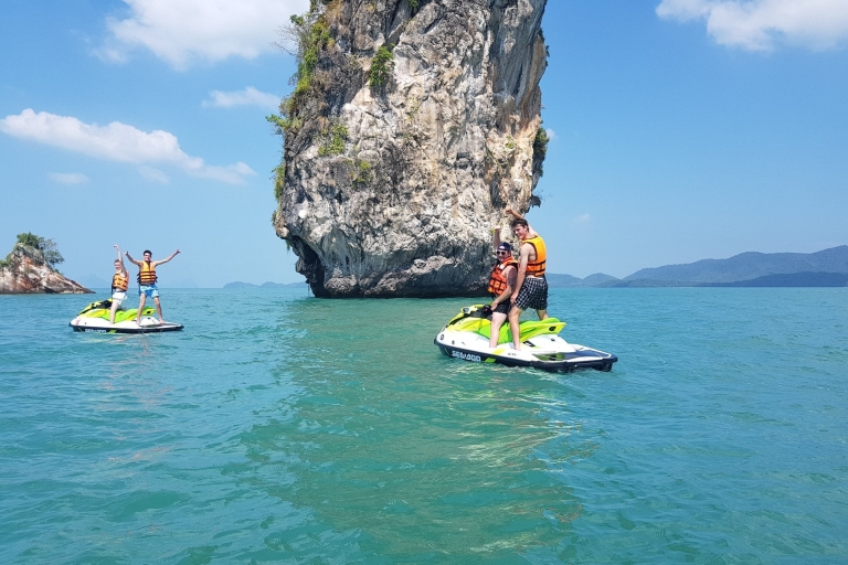 Wycieczka na nartach wodnych w Phuket na 7 wysp obejmuje transfer4-godzinna wycieczka na nartach wodnych