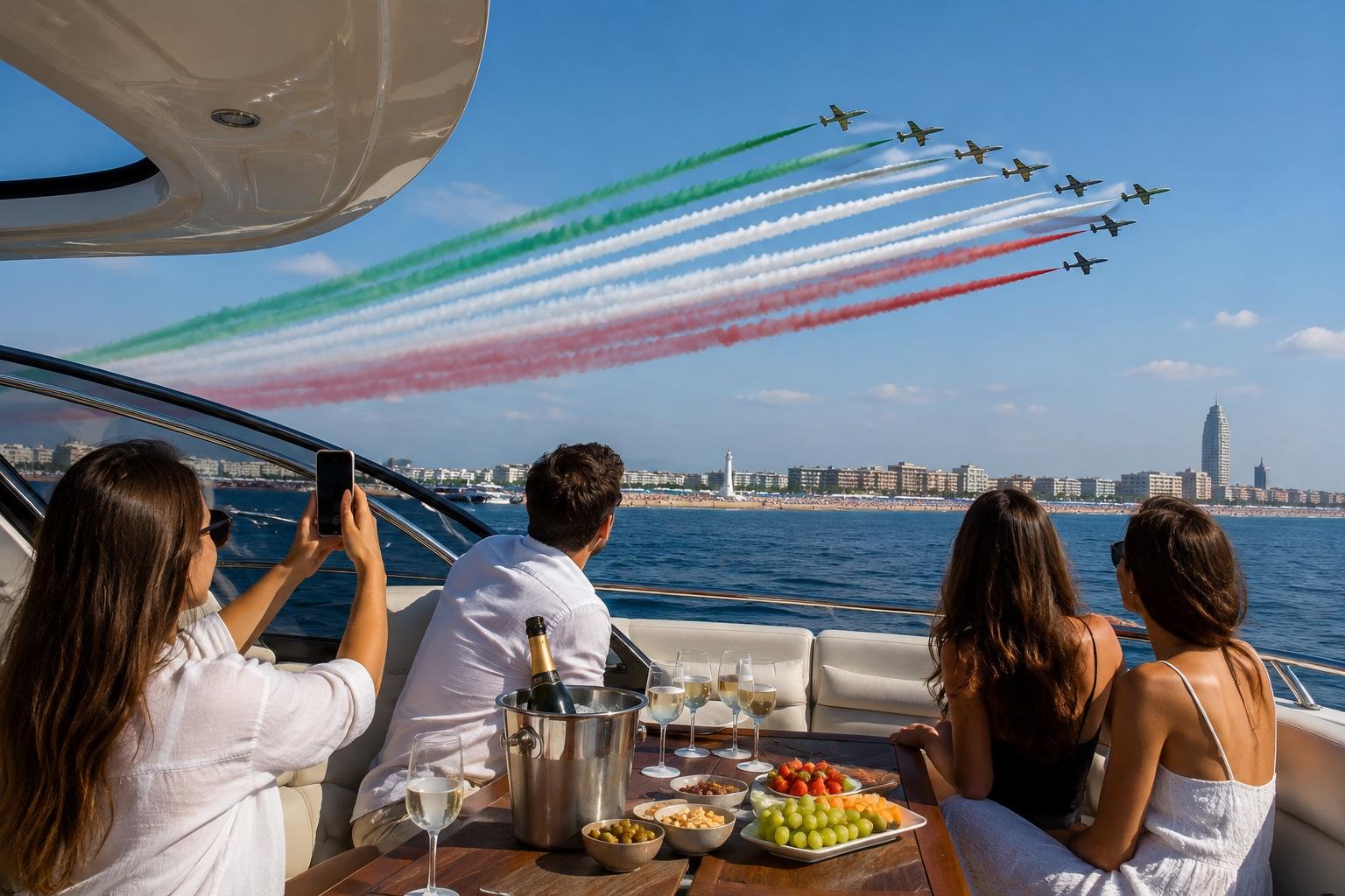 Jesolo Air Show 2026: Frecce Tricolori from a Private Yacht