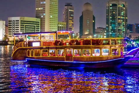 Dubai: Dhow Dinner Cruise on Creek or Marina with Live ShowsMarina Cruise