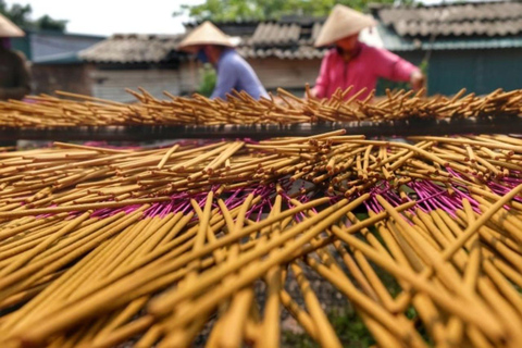 De Hanói: Aldeia de incenso e aldeia de fabrico de chapéus Meio dia