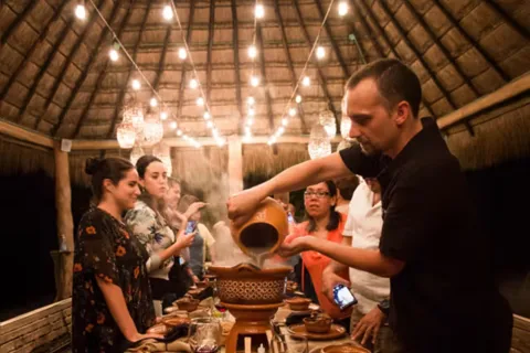 Gourmet experience, traditional flavors in an exclusive beach club +Wine