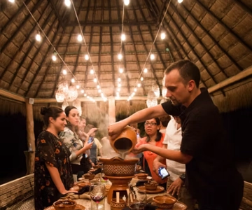 Gourmet experience, traditional flavors in an exclusive beach club +Wine