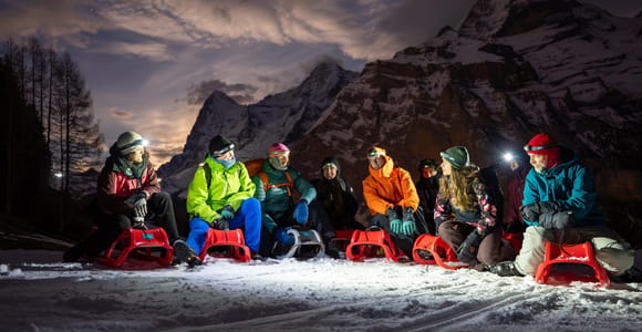 From Interlaken: Night Sledding