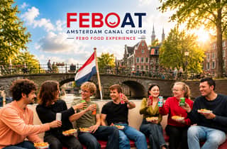 FEBOAT: Grachtenfahrt in Amsterdam & FEBO-Kulinarik-Erlebnis