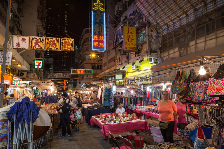 Hong Kong : visite nocturne + bus à toit ouvert + marché de nuit