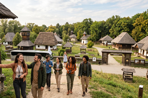 Bucharest Tour: Village Museum, Ceausescu House & Parliament Audio guide in 24 languages