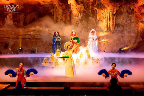 From Hanoi: Ha Long Bay Cruise, Cave Tour, and Dinner Show