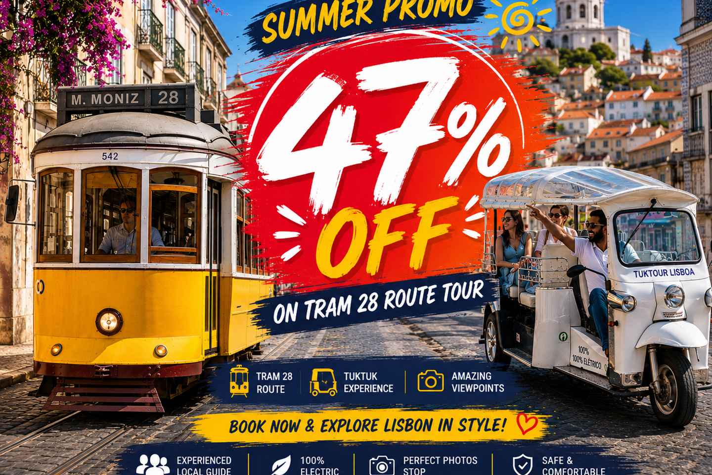 Lisbon: Tram 28 Route Private Tuk-Tuk Tour with Stops - Best Valued 90 Minutes|Tram 28 Route Tuk-Tuk tour with stops