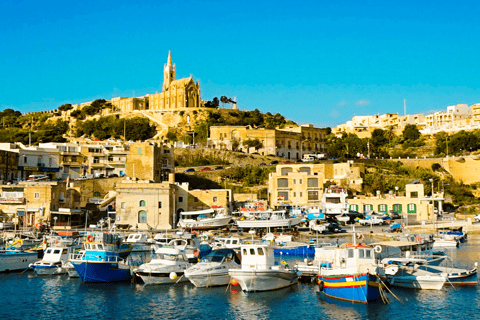 From Valetta: Catamaran Tour with Hop-On, Hop-Off Gozo Tour