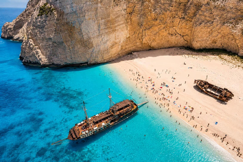 Zakynthos: Grand Island Cruise & 3 Swim Stops with Pickup