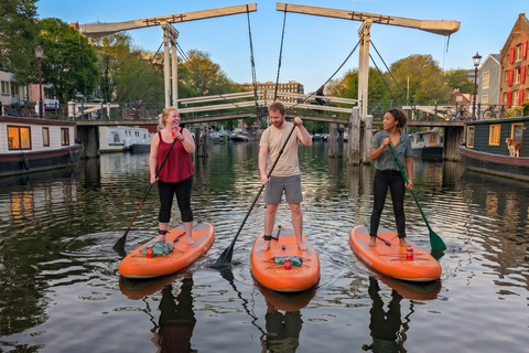 Amsterdam: Stand-Up Paddleboard Canal Tour with Drink