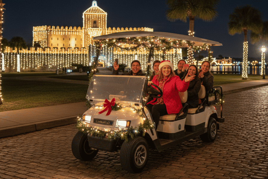 St. Augustine: Geführte Open-Air-Tour mit dem Wagen durch die Nights of Lights. Foto: GetYourGuide
