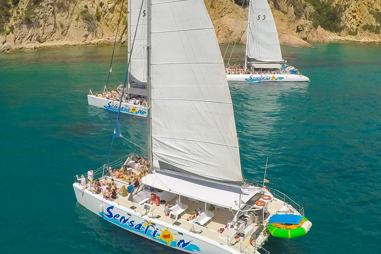 Lloret de Mar: Catamaran Sailing Cruise with BBQ and Drinks Afternoon Catamaran Sailing Cruise with Barbeque & Drinks