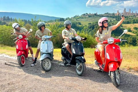 Small Group Tuscany Vespa Tour Medieval Villages Winery Lunch