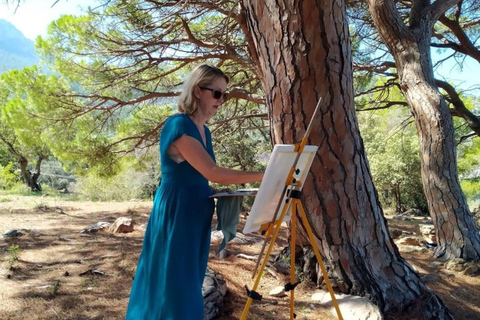 Paint outdoors by the sea in Deià