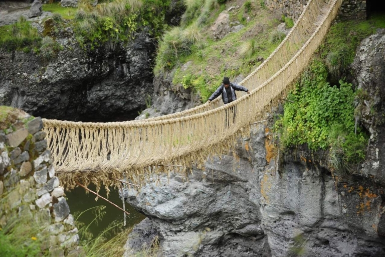 Depuis Cusco : Pont Inca de Qeswachaka | Volcan Pabellones |visite du pont de qeswachaka