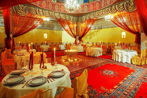 Marrakech: Cena spettacolo al ristorante Dar EssalamMenu 1