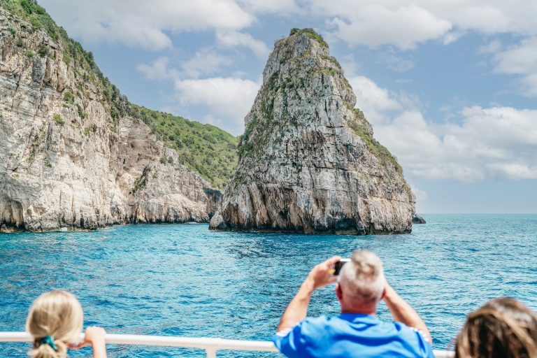 From Corfu Island: Antipaxos & Paxos Blue Caves Boat Cruise Pick-up from Corfu Island to Corfu Port