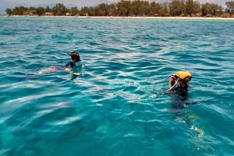 Eendaagse reis 3 Gili-eilanden inclusief snorkelenSnorkelen begint vanaf Gili T, Gili Meno en Gili Air