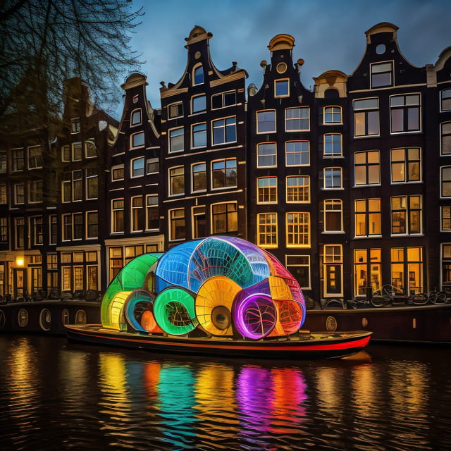 Amsterdam, Light Festival Boat Tour with Snacks and Drinks SuiteTrails