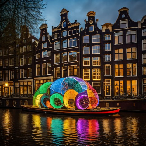 Visit Amsterdam Light Festival Boat Tour with Snacks and Drinks in Amsterdam, Netherlands