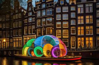 Amsterdam: Lichterfest-Bootsfahrt mit Snacks und Getränken