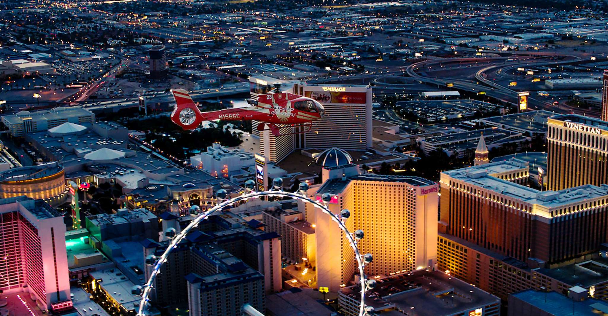 Las Vegas: Night Helicopter Flight over Las Vegas Strip