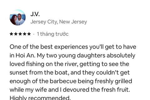 HoiAn: Sunset Fishing Boat Tour and BBQ Dinner with locals