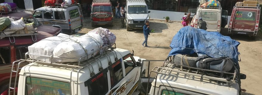 Transfert de Katmandou à Dharapani - Chemin vers le circuit de l'Annapurna