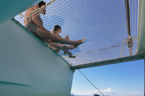 Balos: Catamaran Shared Sailing Cruise with lunch and drinks Balos: Catamaran SUNSET Shared Sailing Cocktail Cruise