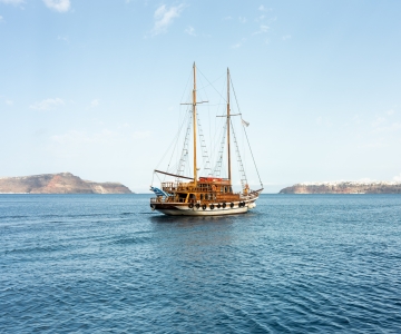 Santorini: Vulkanische eilanden cruise met bezoek aan warmwaterbronnen