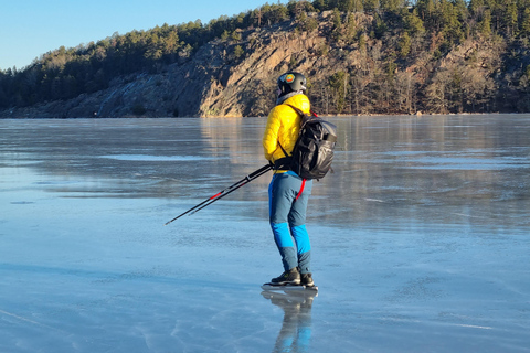 Stockholm : Patinage nordique pour débutants sur un lac gelé