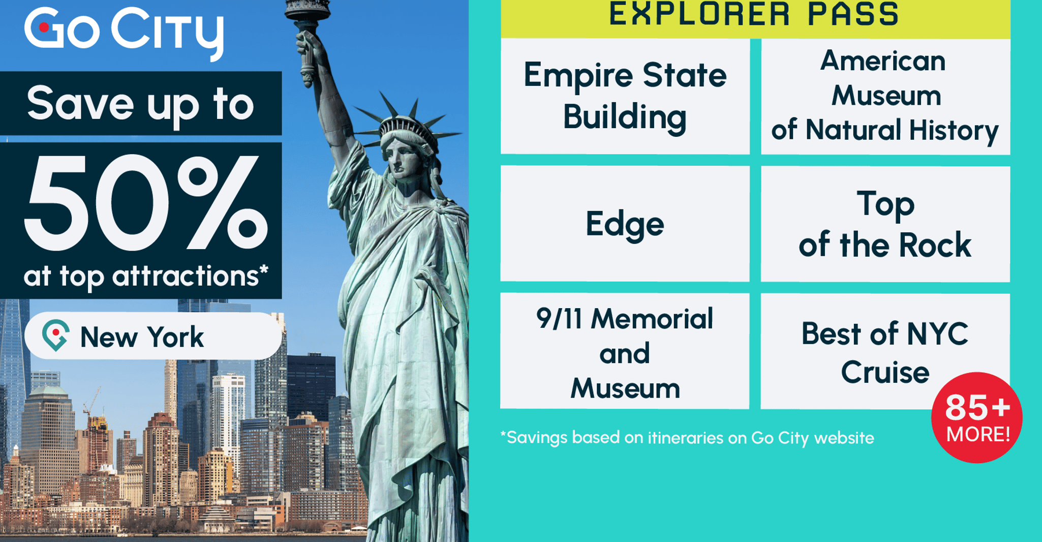 New York, Go City Explorer Pass - 90+ Tours and Attractions - Housity