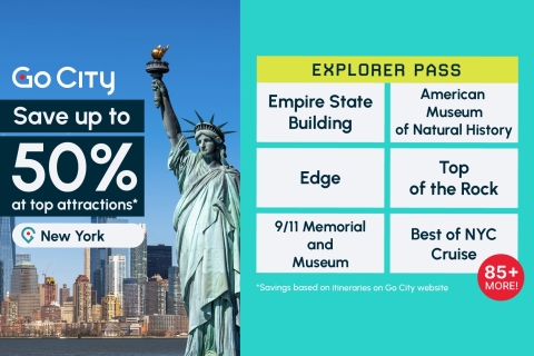 Karnet New York City Explorer Pass: ponad 85 atrakcjiNew York City Explorer Pass: 6 atrakcji